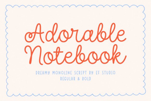 Adorable Notebook Font for Business Branding