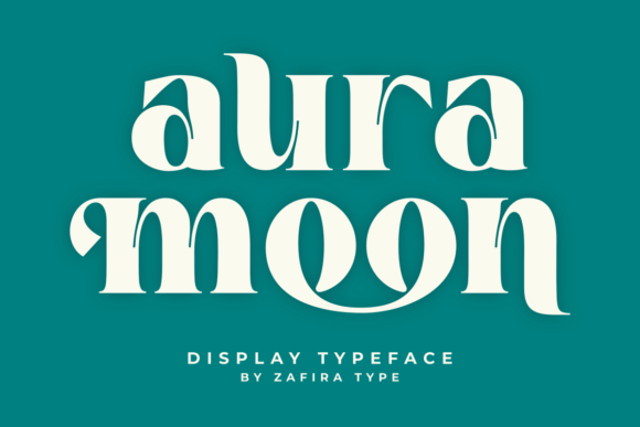 Aura Moon Font: A Serif Display Typeface for Crafters and Small Shops