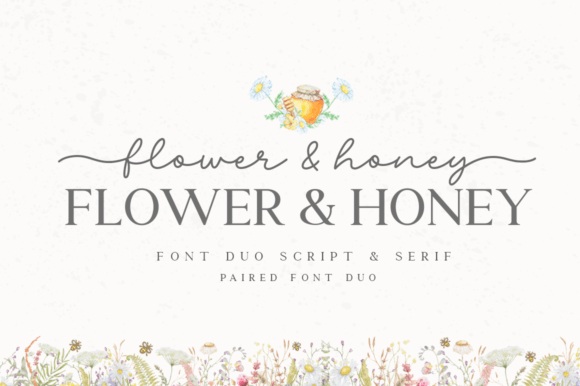 Flower Honey Font for Creative Projects