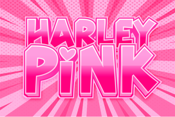Harley Pink: A Whimsical Display Font for Creative Projects