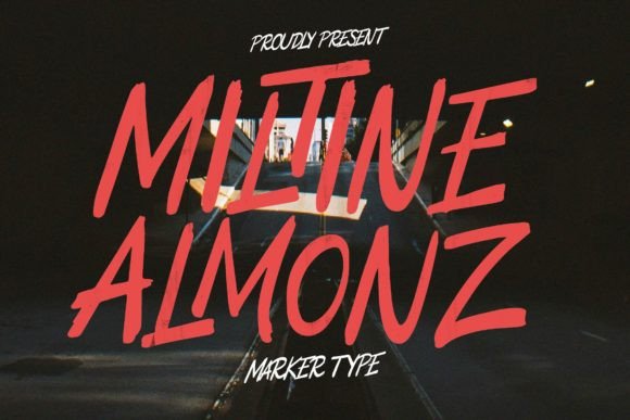 Miltine Almonz: A Bold Display Font with Hand-Lettered Charm for Makers