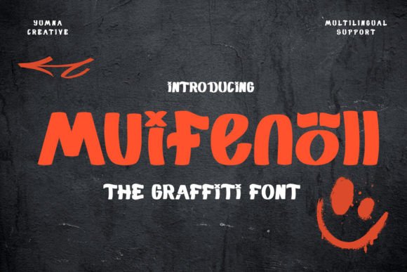 Muifenoll Graffiti Font for Bold Display Typography in Editorial Design