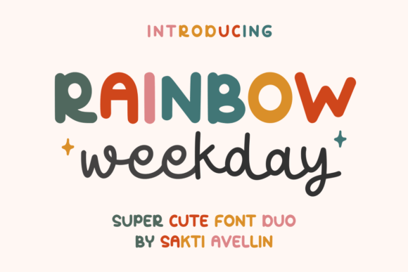 Rainbow Weekday Duo: A Handwritten Font Duo for Crafters and Makers