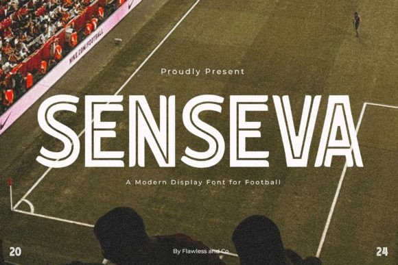 Senseva: A Bold Display Font for Sports Branding and Business Identity