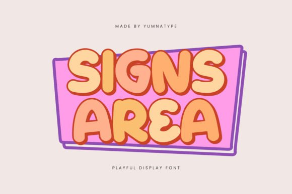 Signs Area: Bold Display Font for Your Handmade Products