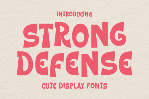 Strong Defense Font: A Cute Display Typeface for Small Business Branding