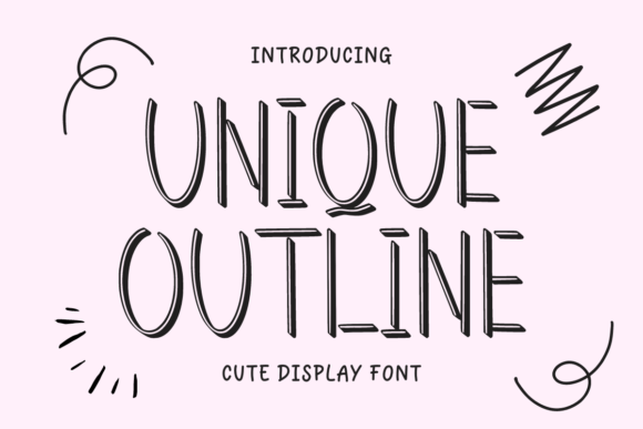 Unique Outline Font