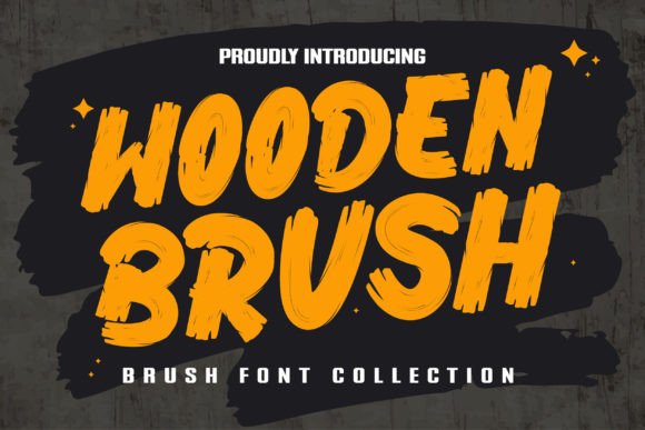 Wooden Brush Display Font for Bold Small Business Branding